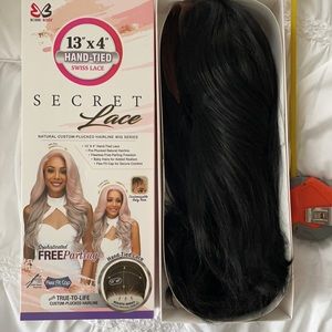 Black lace front wig